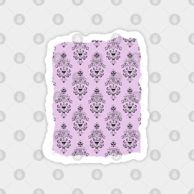 Haunted Mansion Wallpaper Amethyst Purple Magnet by FandomTrading