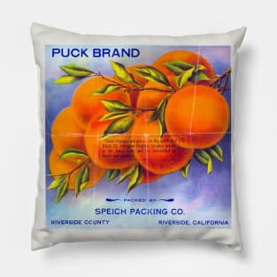 Puck Brand crate label, circa 1905 - 1910 Pillow