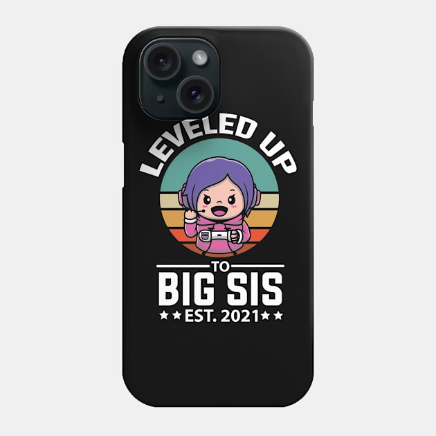 Leveled Up To Big Sister Est Pregnancy Announcement Phone Case by 2blackcherries