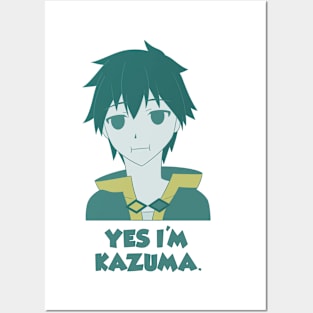 Kazuma Konosuba Anime' Poster, picture, metal print, paint by The Artz