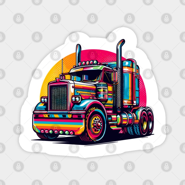 Truck tractor Magnet by Vehicles-Art