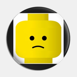 Sad Minifig Head Pin