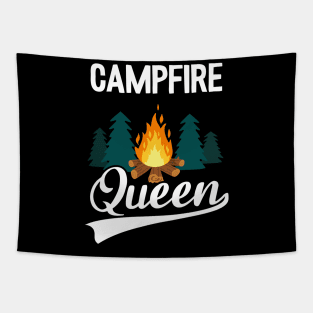 Campfire Queen Funny Camping Tapestry