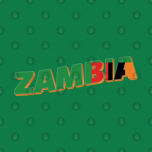 Zambia vintage style retro souvenir by DesignerPropo