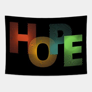 Vibrant Typography HOPE T-Shirt - Embrace Positivity in Style 2 Tapestry