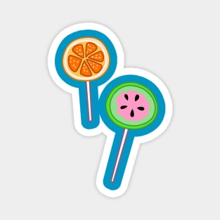 Orange and Watermelon Lollipop Magnet