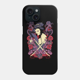 Japan Geisha with Katana Phone Case