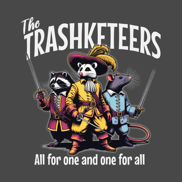 The Trashketeers - "All for One!" Raccoon, Rat, Possum by Critter Chaos