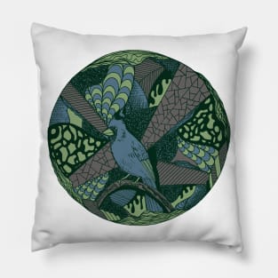 Mellow Cool Circle of The Northern Cardinal Pillow