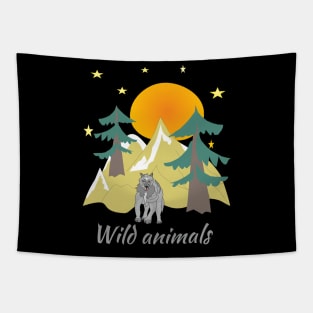 Wolf Wild animals Tapestry