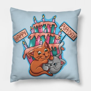 Birthday Cats Pillow