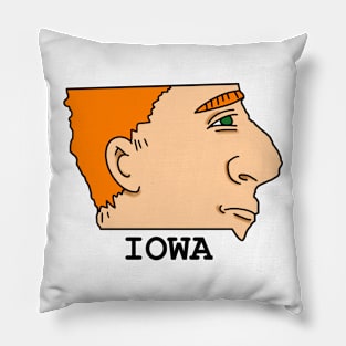 A funny map of Iowa Pillow