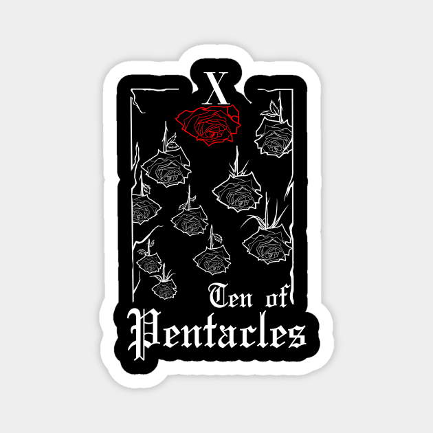 Ten of Pentacles Tarot Magnet by tokyorosetattoo