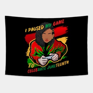 Juneteenth 19th Black African American Proud 1865 Freedom For Gamer And Playing Video Games For Boys And Girls Tapestry