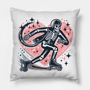 Skeleton Skater Pillow