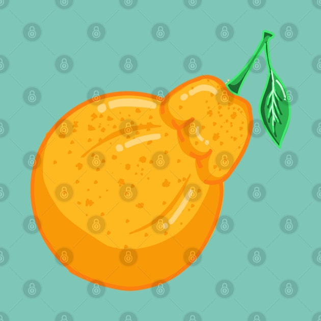 Sumo Orange Graphic Fresh and Zesty Citrus Vibes for Summer Vibrant Fruit by Nemui Sensei Designs