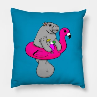 Summer Fun Manatee Pillow