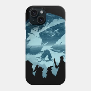 Blue Sea Of Thieves Skull Design Phone Case