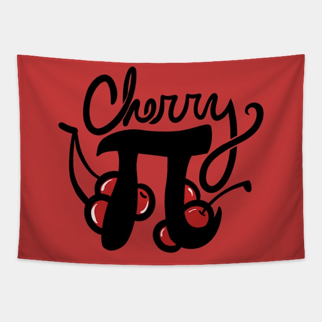 Pi Day Cherries Tapestry by bubbsnugg