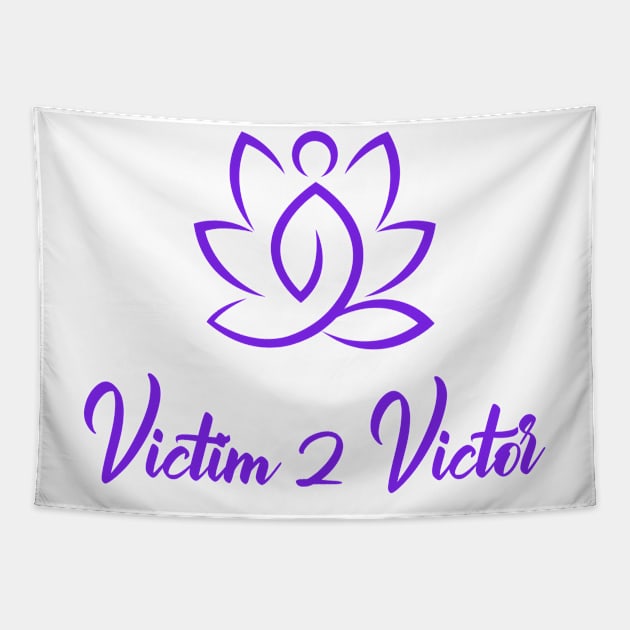 Victim to Victor Logo Tapestry by Victim 2 Victor 