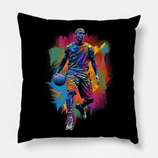 Basketball Player Illustration Pillow