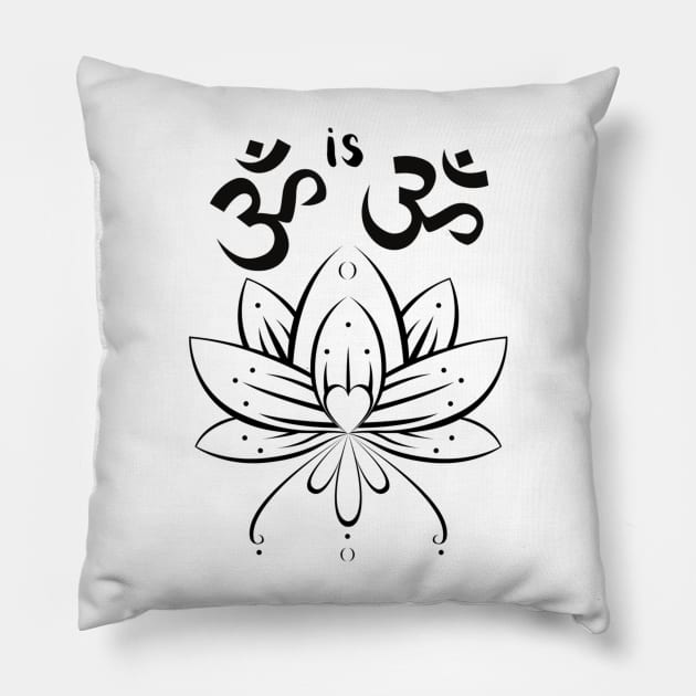 Om is Om Lotus Pillow by Foxydream