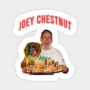 the king of hot dog joey chestnut Magnet