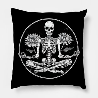 Skeleton Meditation Lotus Pillow