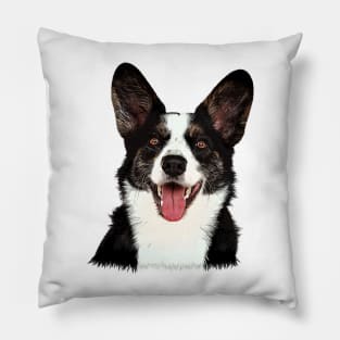 Cardigan Welsh Corgi Portrait/Bust Pillow