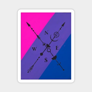 Bi Pride Flag Compass Magnet