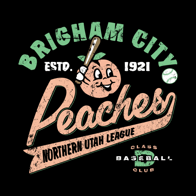 Brigham Peaches Baseball by MindsparkCreative