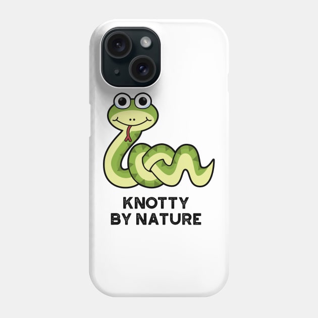 Knotty By Nature Cute Snake Pun Phone Case by punnybone