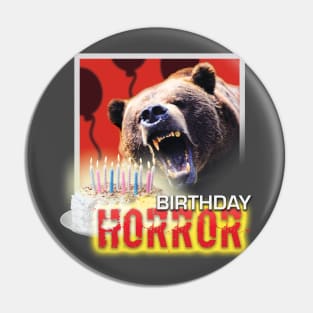 Birthday Horror: Community Bear Down for Midterms Pin