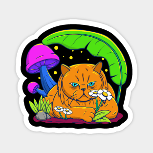 Psychedelic Trippy Pet - Jungle Cat Magnet