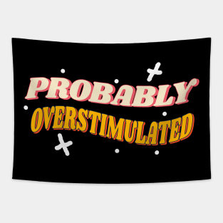 Probably overstimulated retro style Tapestry