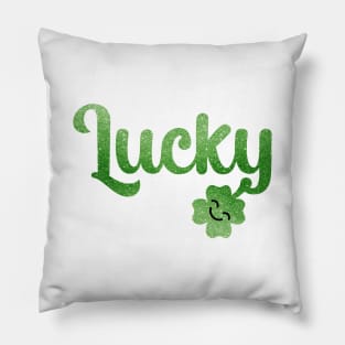 Lucky Irish with Cute 4 Leaf Clover Pillow