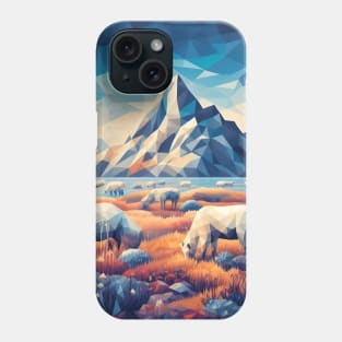 Boreal Tundra and Low Poly Mountain Phone Case