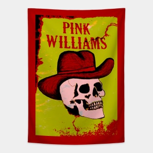 SPOOKY COUNTRY Psychedelic Pink Cowboy Skull Tapestry