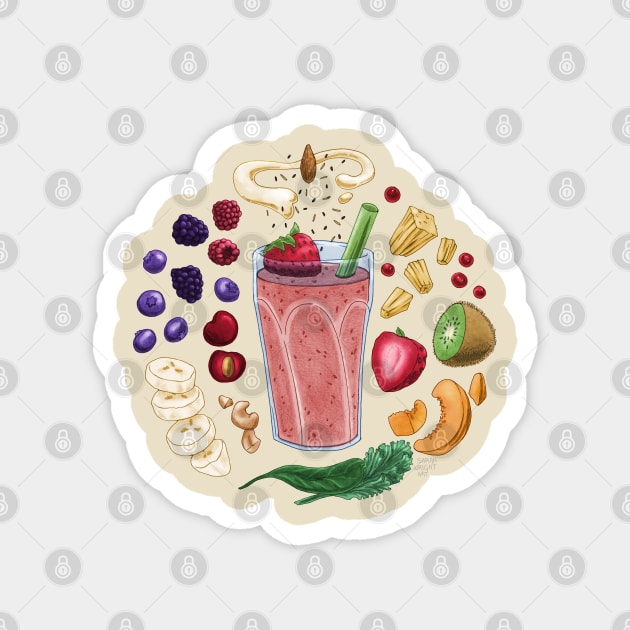 Smoothie Diagram Magnet by SarahWrightArt