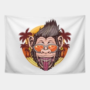 Cool Monkey - Summer Monkey - Hip Monkey Tapestry