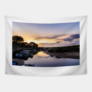 River Glaven at Blakeney Quay at Sunset Tapestry