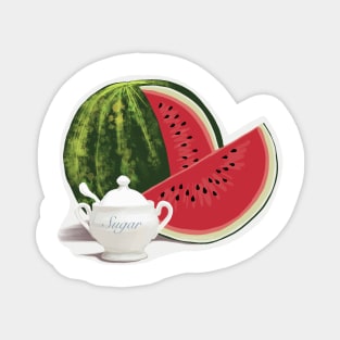 Watermelon Just Sitting There with a Sugar Bowl Magnet