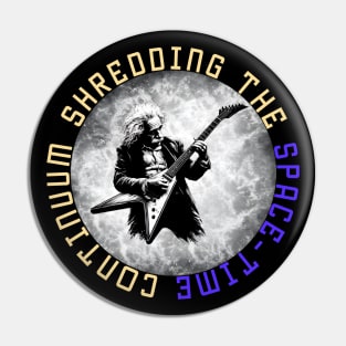 Albert Einstein Jams Out in the Cosmos Pin