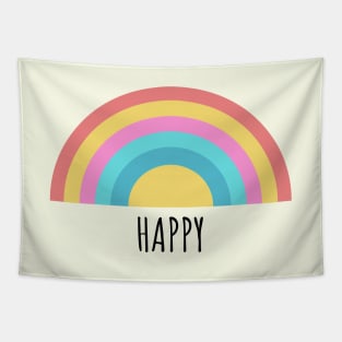 Rainbow Happy-positive vibes Tapestry