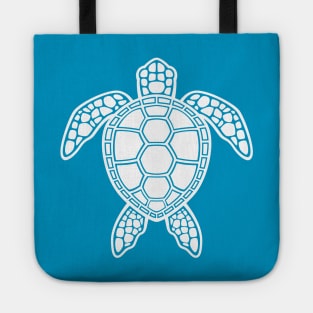 Green Sea Turtle Design - White Tote