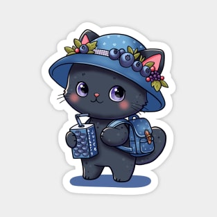 Blueberry Juice Kitty Magnet