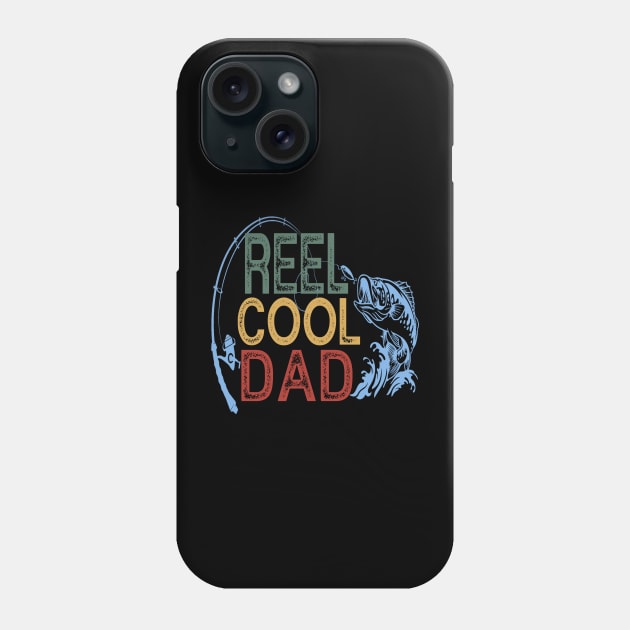 Reel Cool Dad Fisherman Daddy Father's Day Gifts Fishing Phone Case by The Design Catalyst