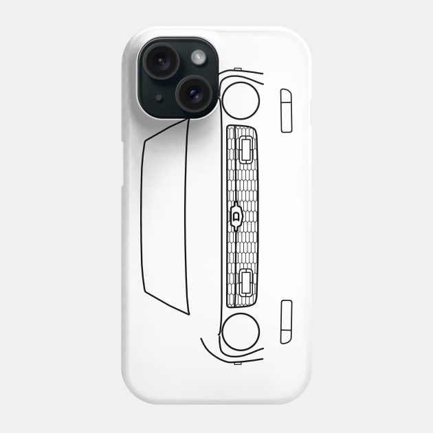 Datsun 120Y / B211 classic car black outline graphic Phone Case by soitwouldseem