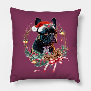 Christmas Dog French Bulldog Pillow