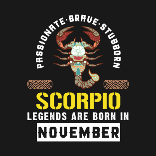 Zodiac Scorpio: Born In November T-Shirt